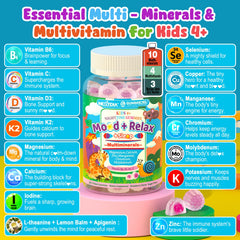 Vitamin D3 and K2 branding with minerals icons