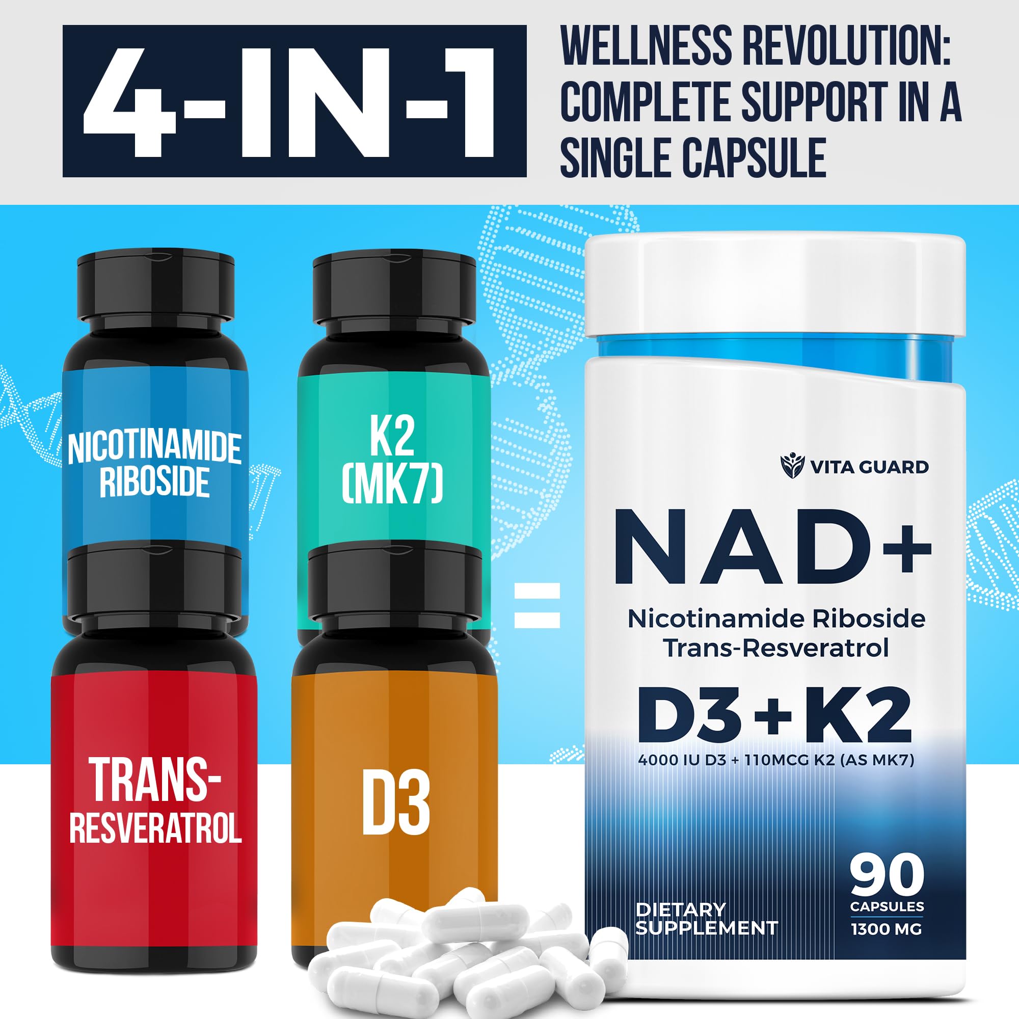 Vitamin D3 and K2 MK7 bone and heart health benefits