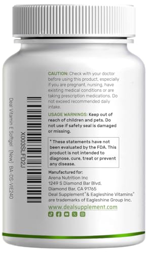Close-up of 1,000 IU vitamin E softgels