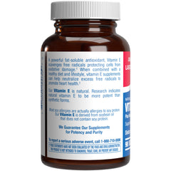 Label showing d-Alpha Tocopherol and mixed tocopherols