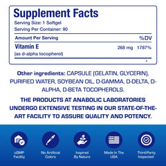 Anabolic Laboratories Vitamin E bottle on white background