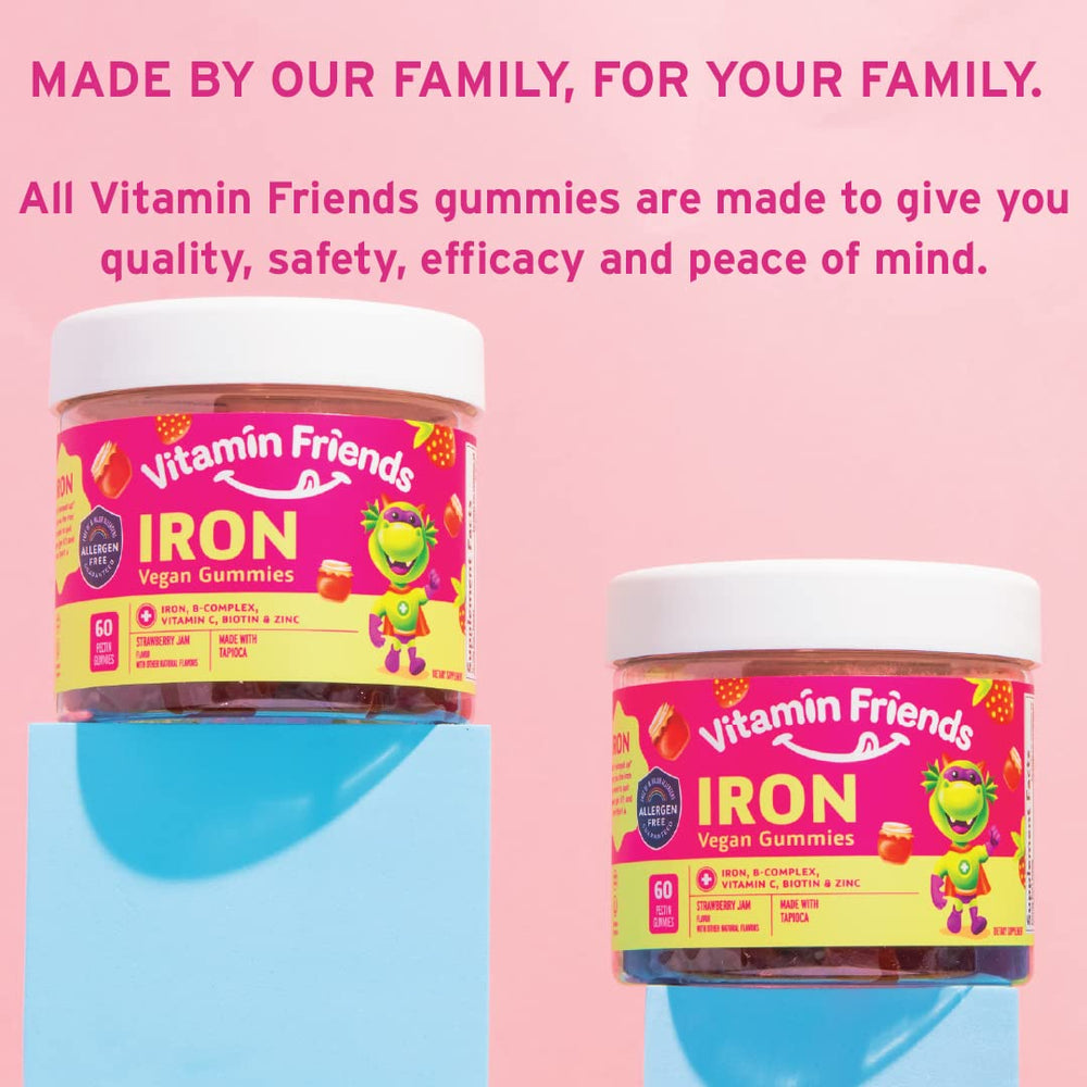 Label highlighting 15 mg Ferrous Fumarate per serving