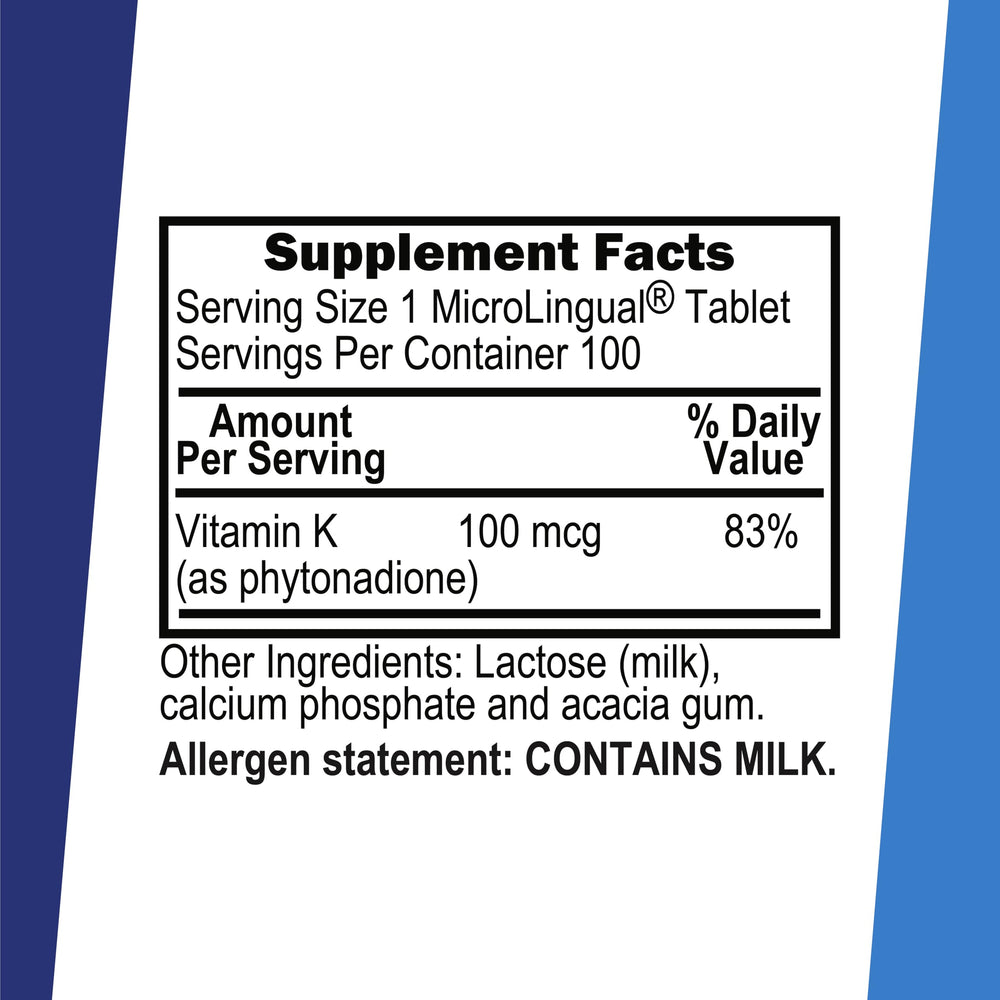 Graphic showing Vitamin K aids calcium absorption