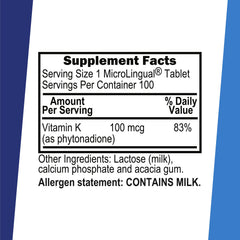 Graphic showing Vitamin K aids calcium absorption