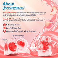 Peach flavor ingredients and formulation of Vitamin K2 gummies