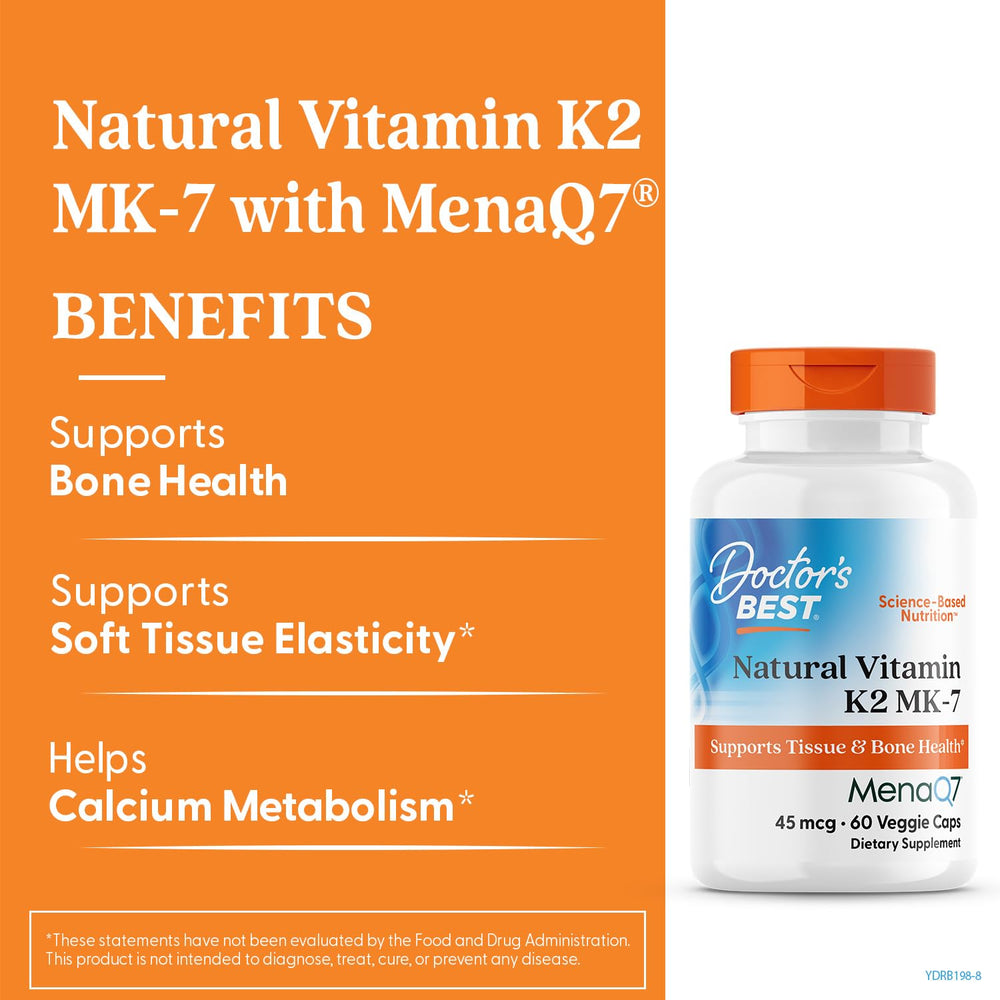 Vitamin K2 MK-7 with MenaQ7 supporting bone and joint health