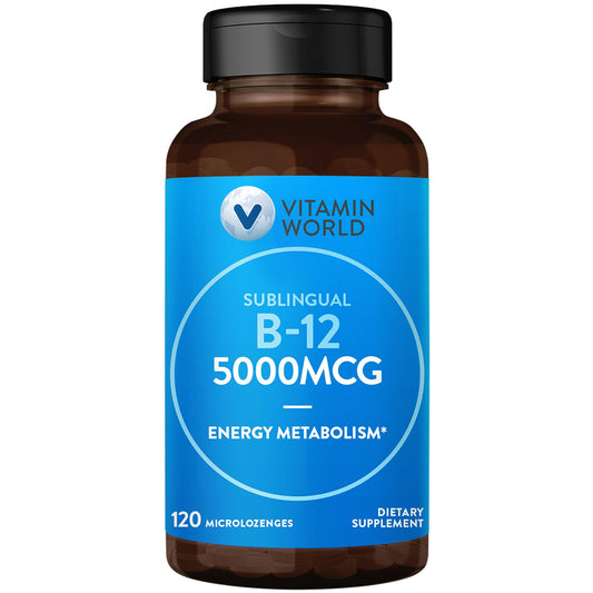 Vitamin World Vitamin B-12 5000 mcg Sublingual Microlozenges package