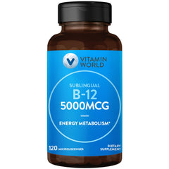 Vitamin World Vitamin B-12 5000 mcg Sublingual Microlozenges package