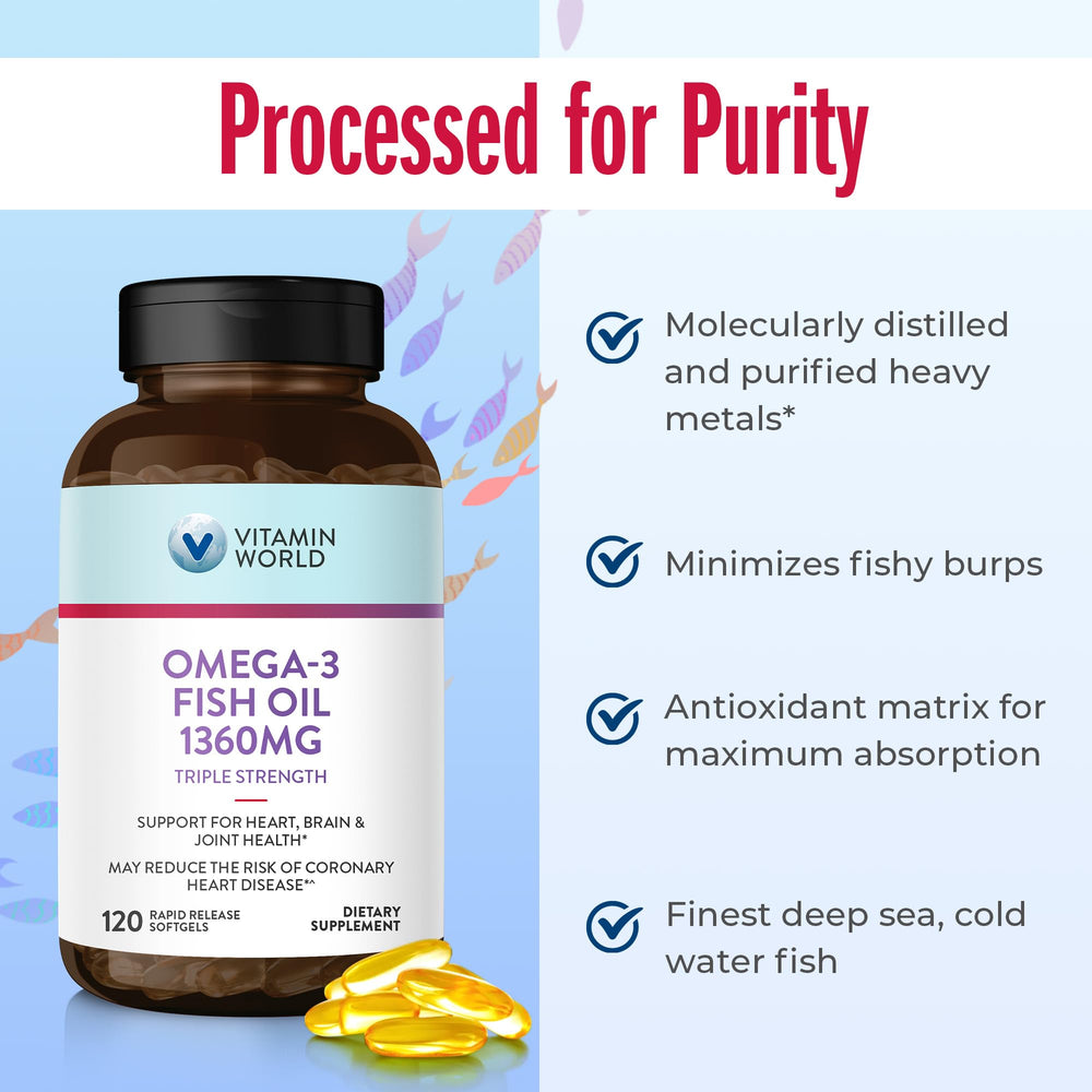 Omega-3 formula optimized for absorption to minimize burps