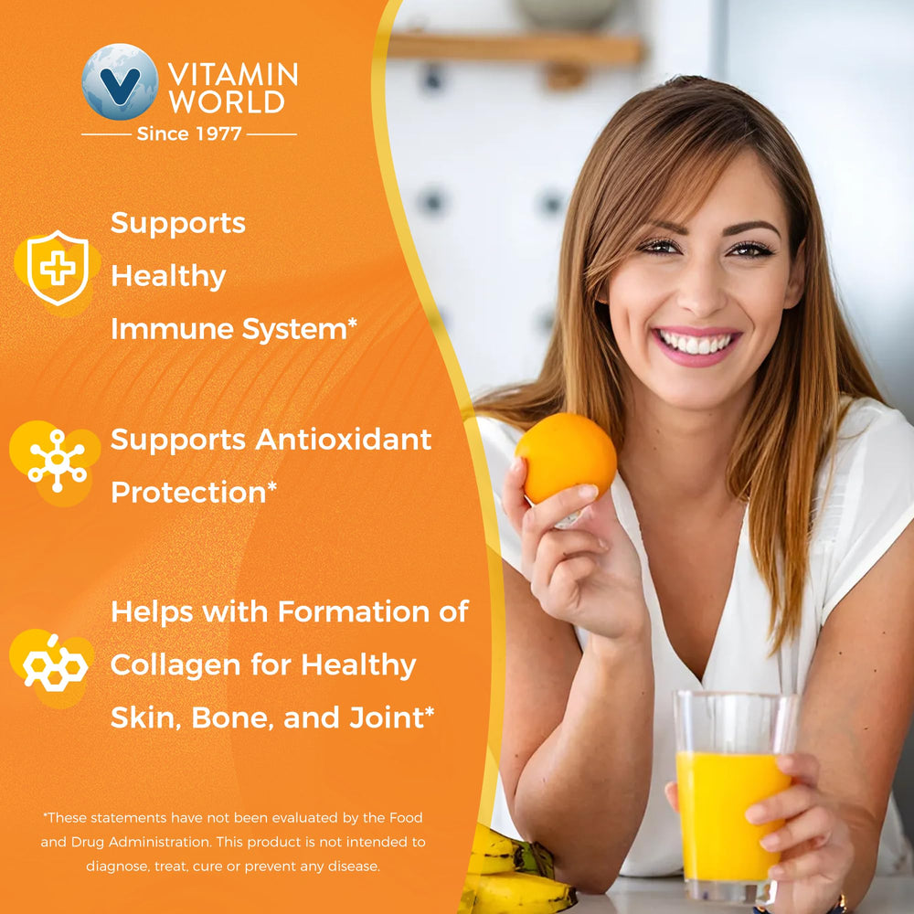 Gluten-free label on Vitamin C bottle