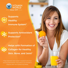 Gluten-free label on Vitamin C bottle