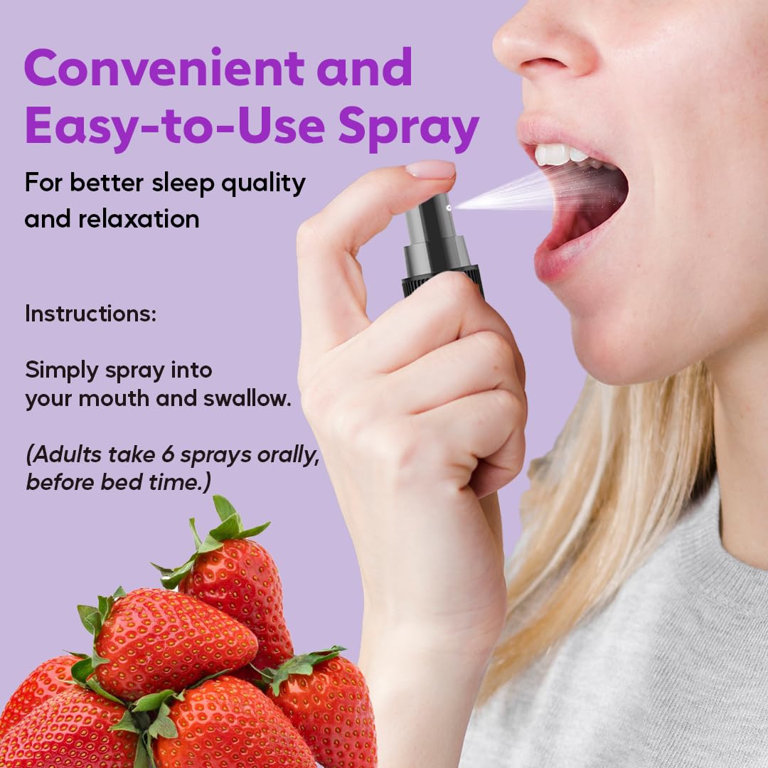 Close-up of dosage information on Vitaminally Sleep Spray label