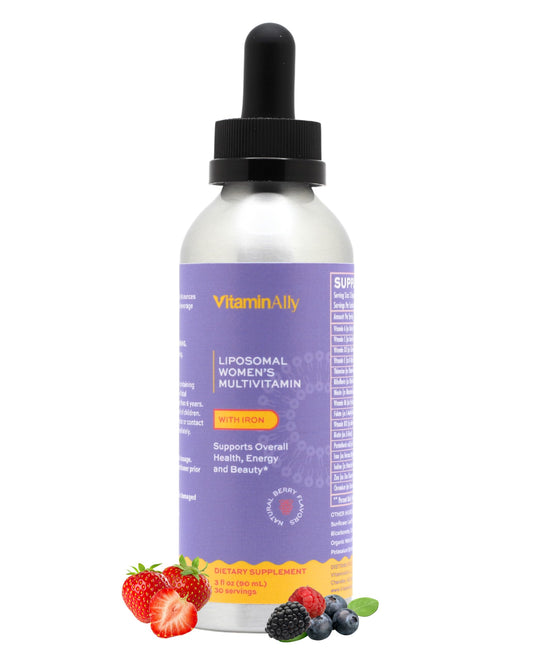 Vitaminally Women's Liposomal Multivitamin with Iron – 30-day supply, 3 oz bottle