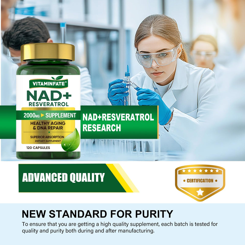 Front view of VITAMINFATE NAD+ packaging