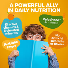 Orange-flavored Vitamini Splash with prebiotic fiber