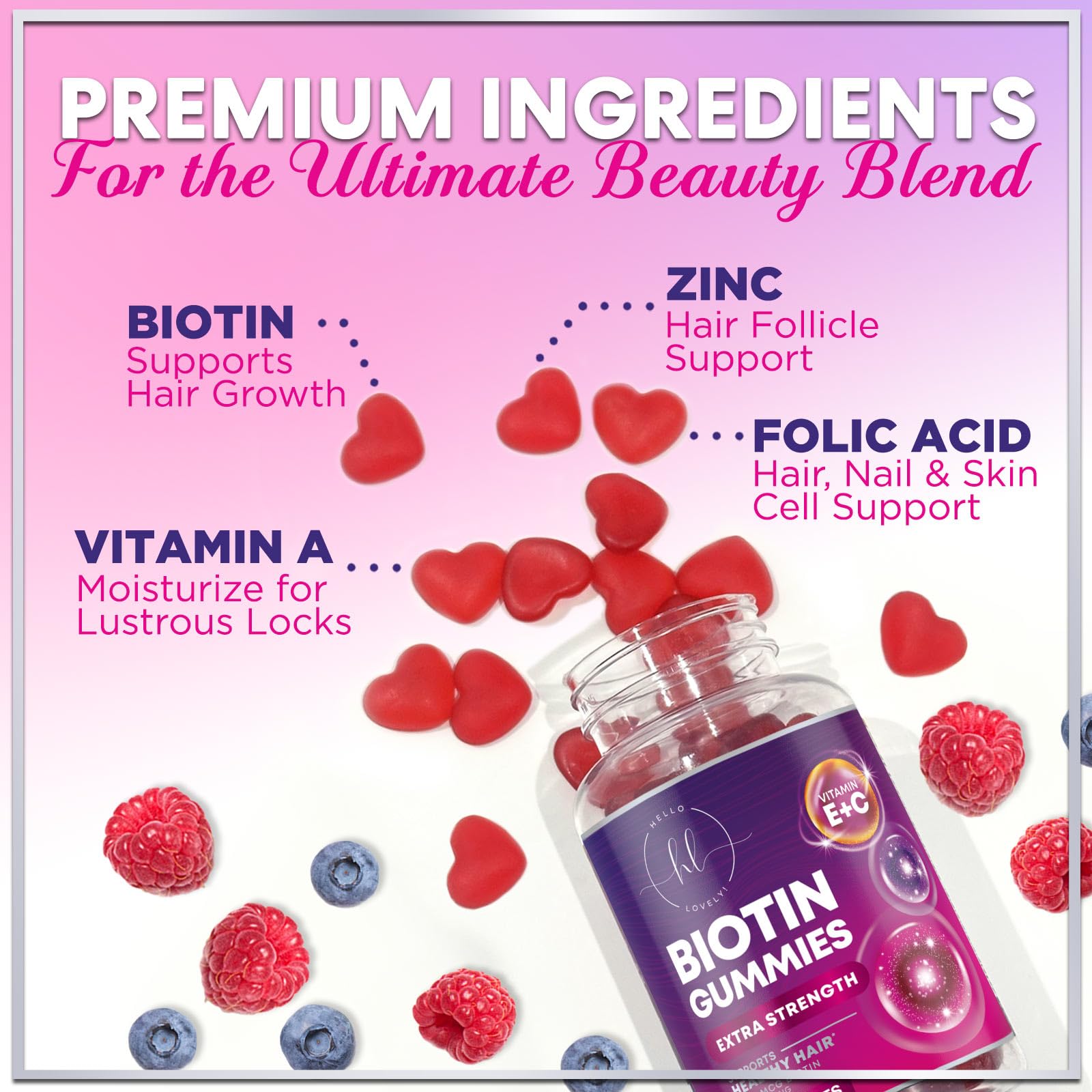 Vitamins E and C for hair, skin and nails