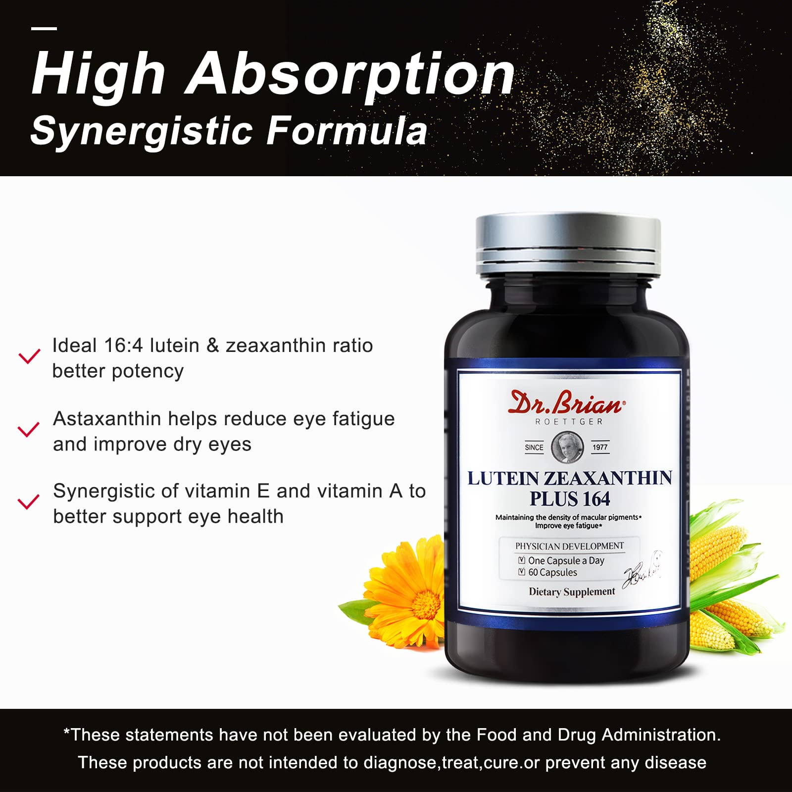 Ingredients: lutein, zeaxanthin, astaxanthin, vitamin A, vitamin E