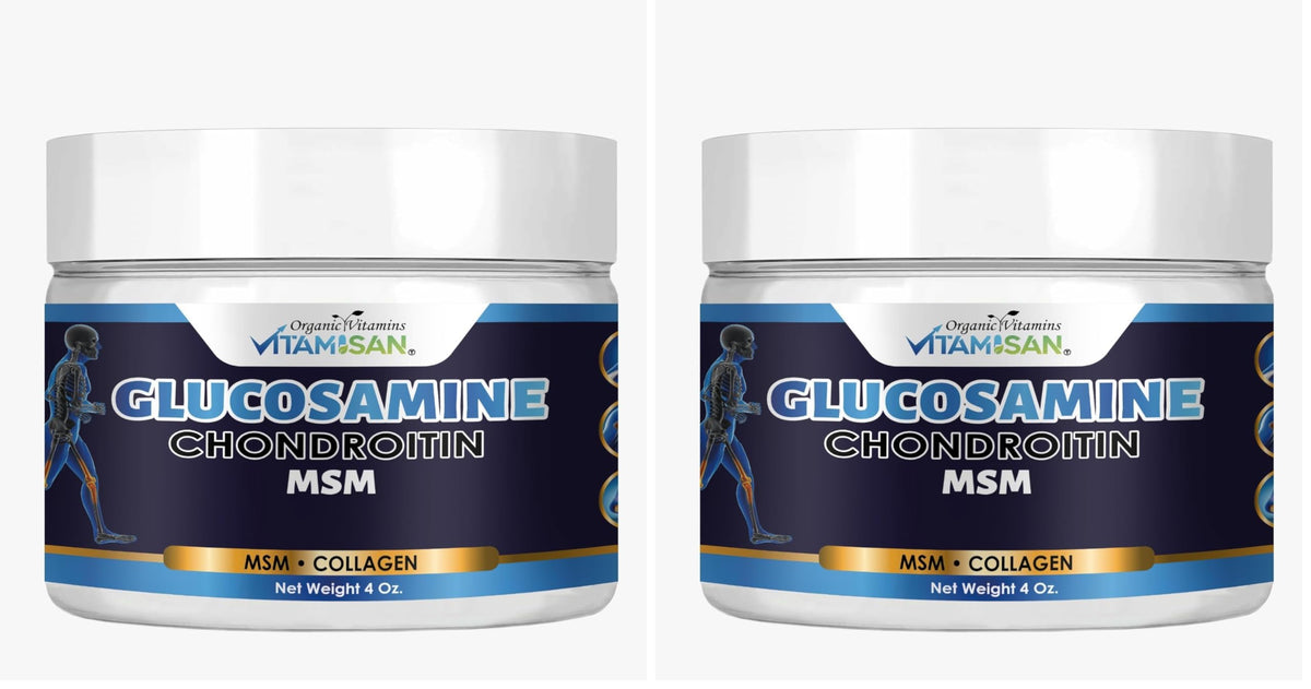 VITAMISAN Premium Organic Glucosamine & Chondroitin Cream with MSM, Arnica & Collagen (Pack of 2) – image 1