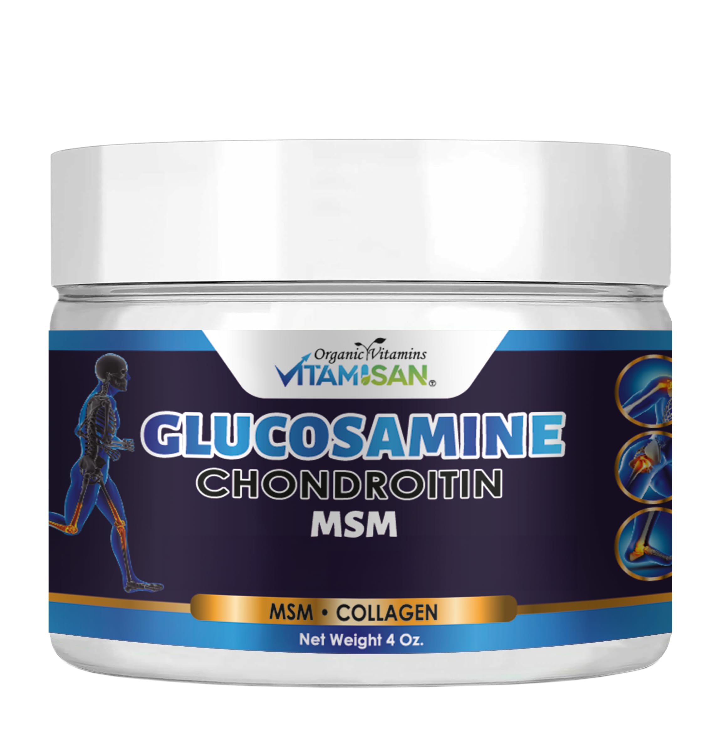 USA-made Vitamisan cream packaging for 2-pack, 4oz jars