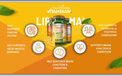 Packaging front and side view of VITAMISAN Liposomal Vitamin C