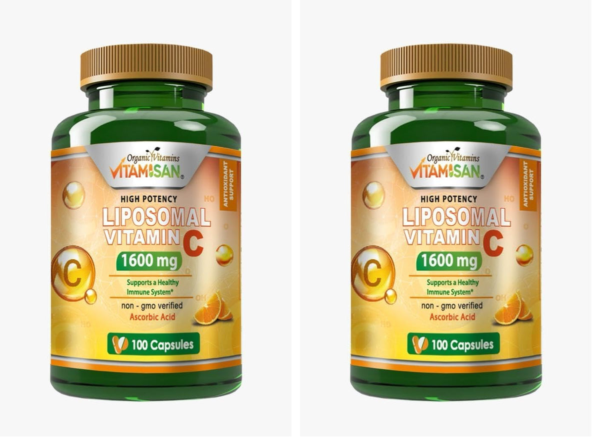 VITAMISAN Liposomal Vitamin C bottle with 100 capsules, pack of 2