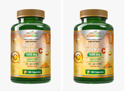 VITAMISAN Liposomal Vitamin C bottle with 100 capsules, pack of 2