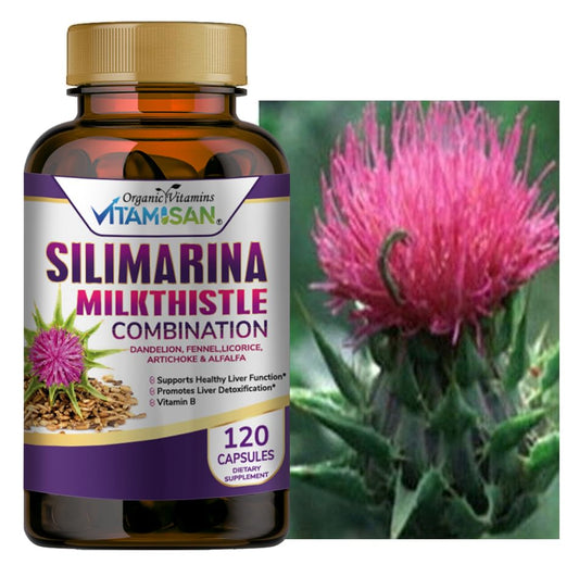 Milk Thistle Silimarina with Dandelion, Fennel, Licorice, Artichoke and Alfalfa ingredients