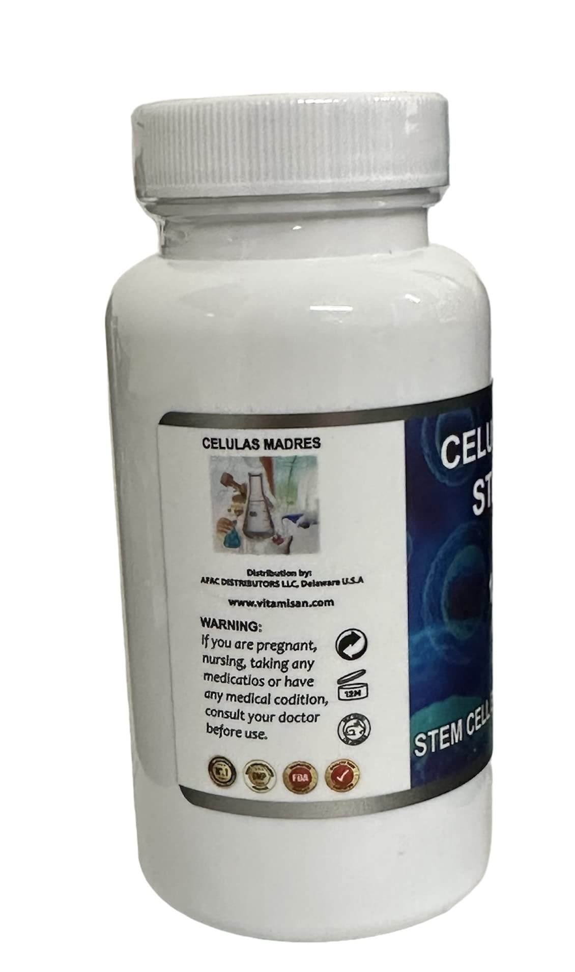 Label highlighting gluten-free blue-green algae ingredients