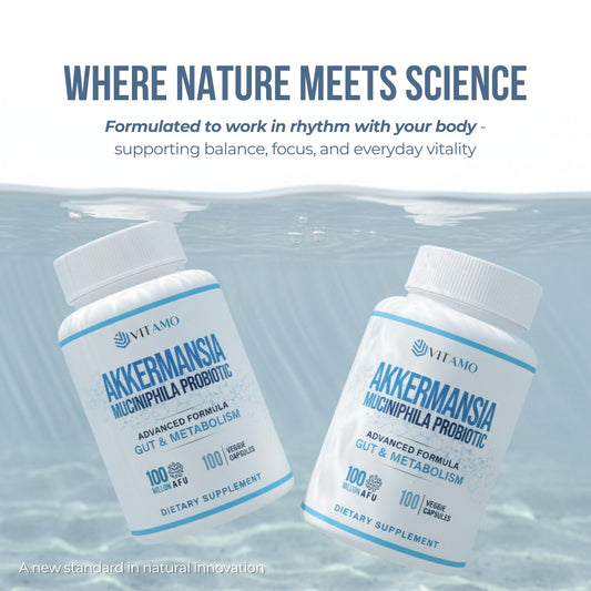 GLP-1 activation concept with Vitamo probiotic label
