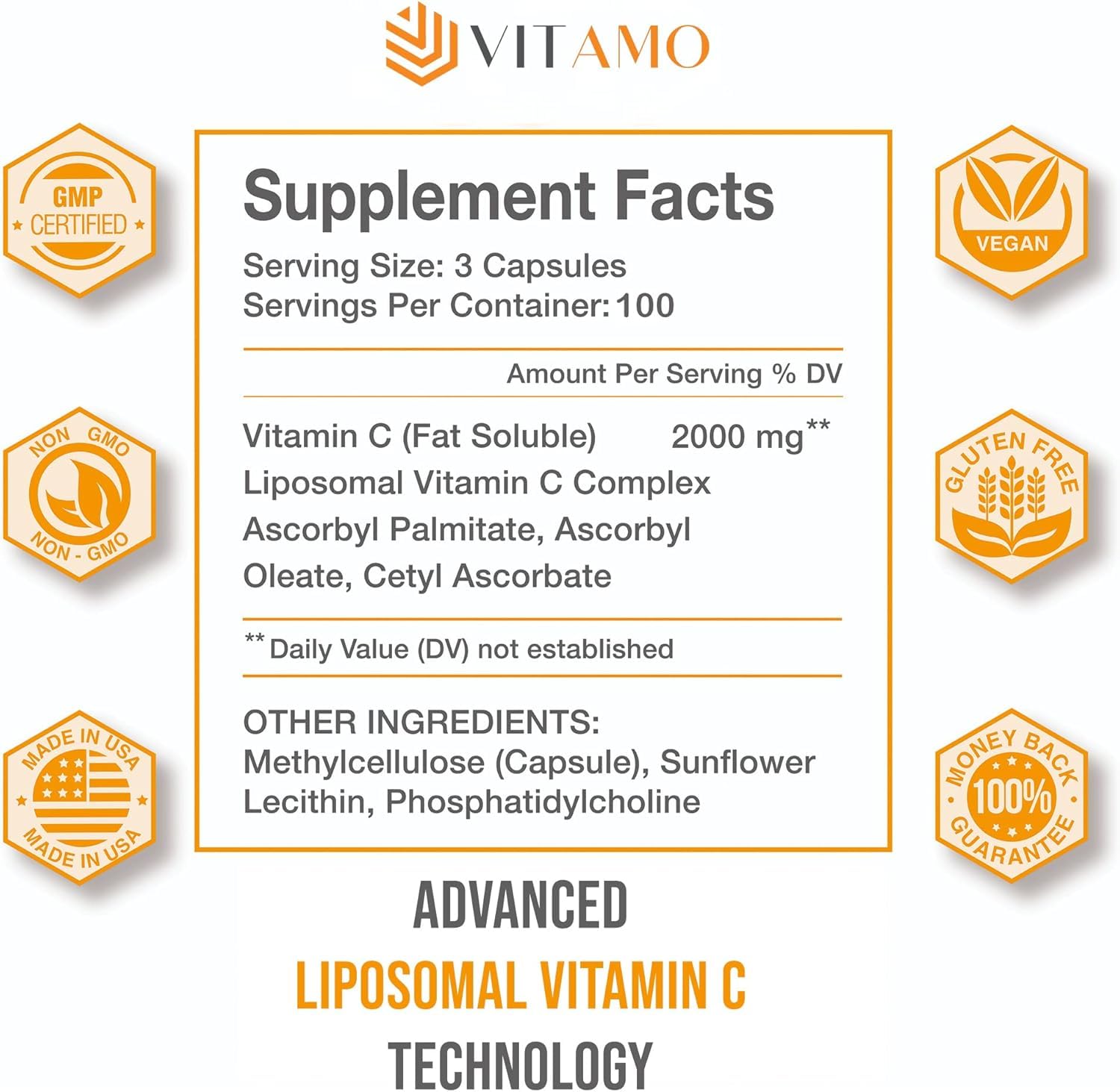 Vitamo liposomal capsules close-up showcasing advanced absorption technology.