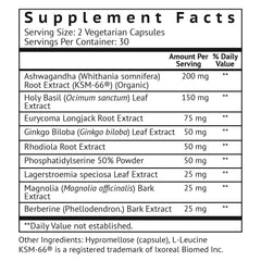 Doctor formulated CortiTrax cortisol support label