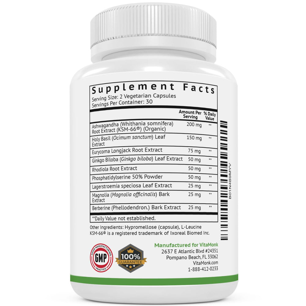 60 capsule bottle of VitaMonk CortiTrax