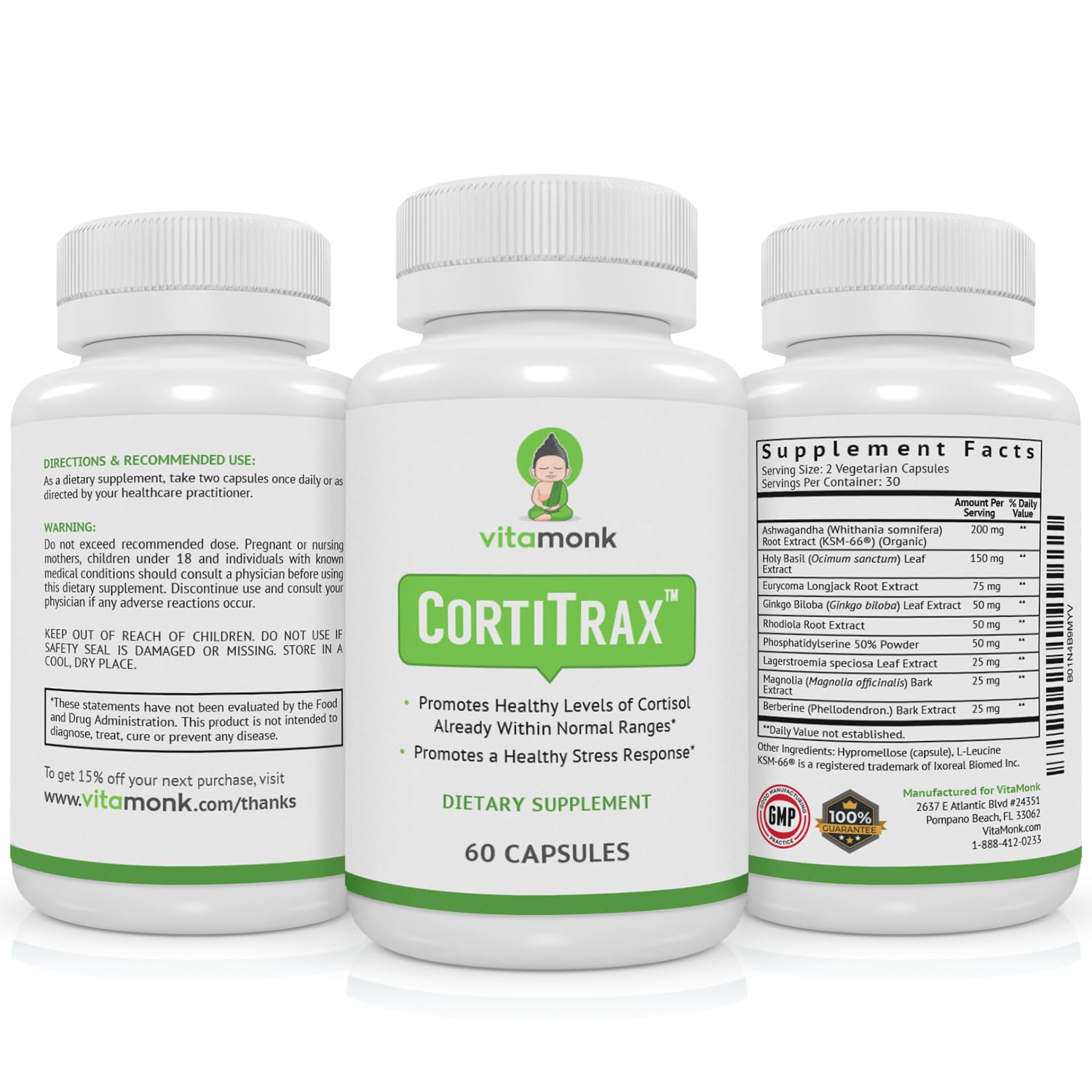 Safe and GMP-compliant cortisol reducer supplement
