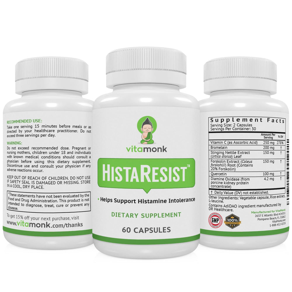 Top view of VitaMonk HistaResist cap and safety seal.