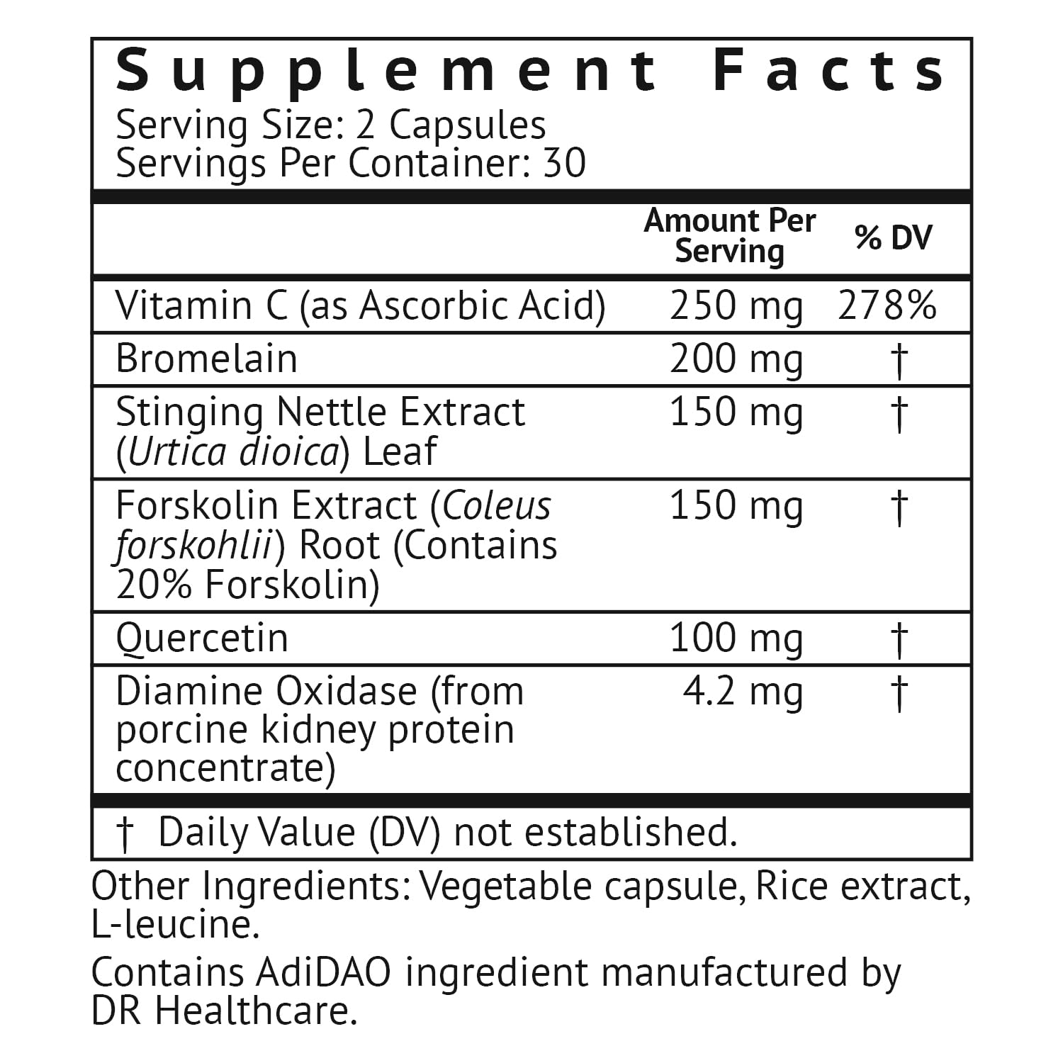 VitaMonk HistaResist capsules being poured for easy daily use.