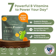 Pouch packaging for Vitanergy B Complex Gummies for Women