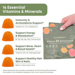 Vitanergy multivitamin bottle and portable pouch