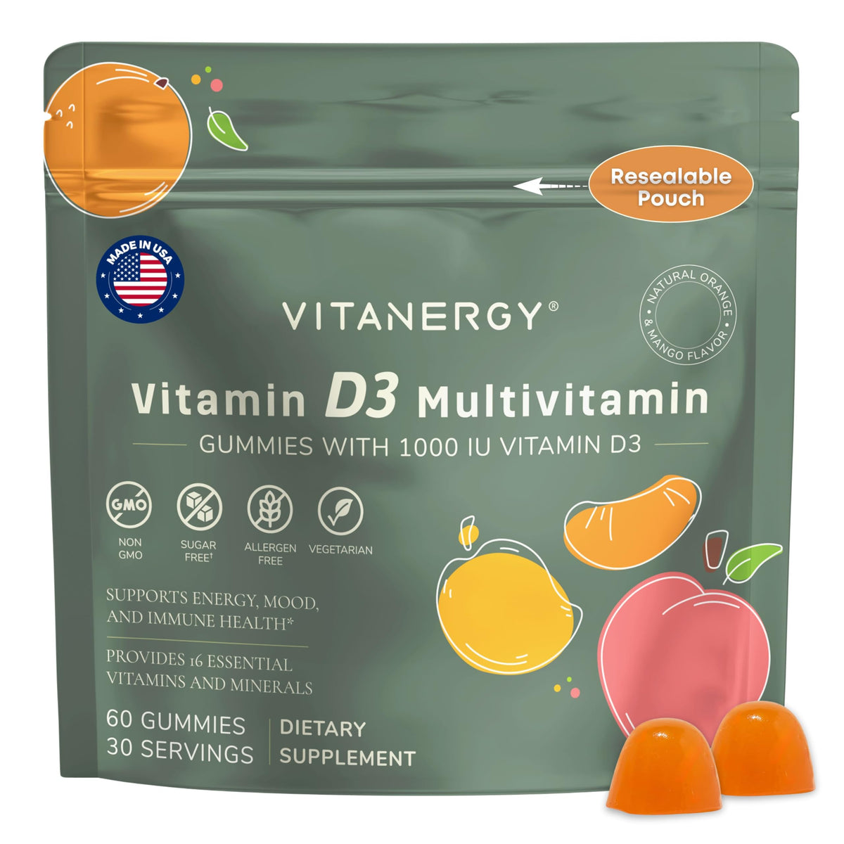 Front view of Vitanergy Women’s Multivitamin Gummies bottle