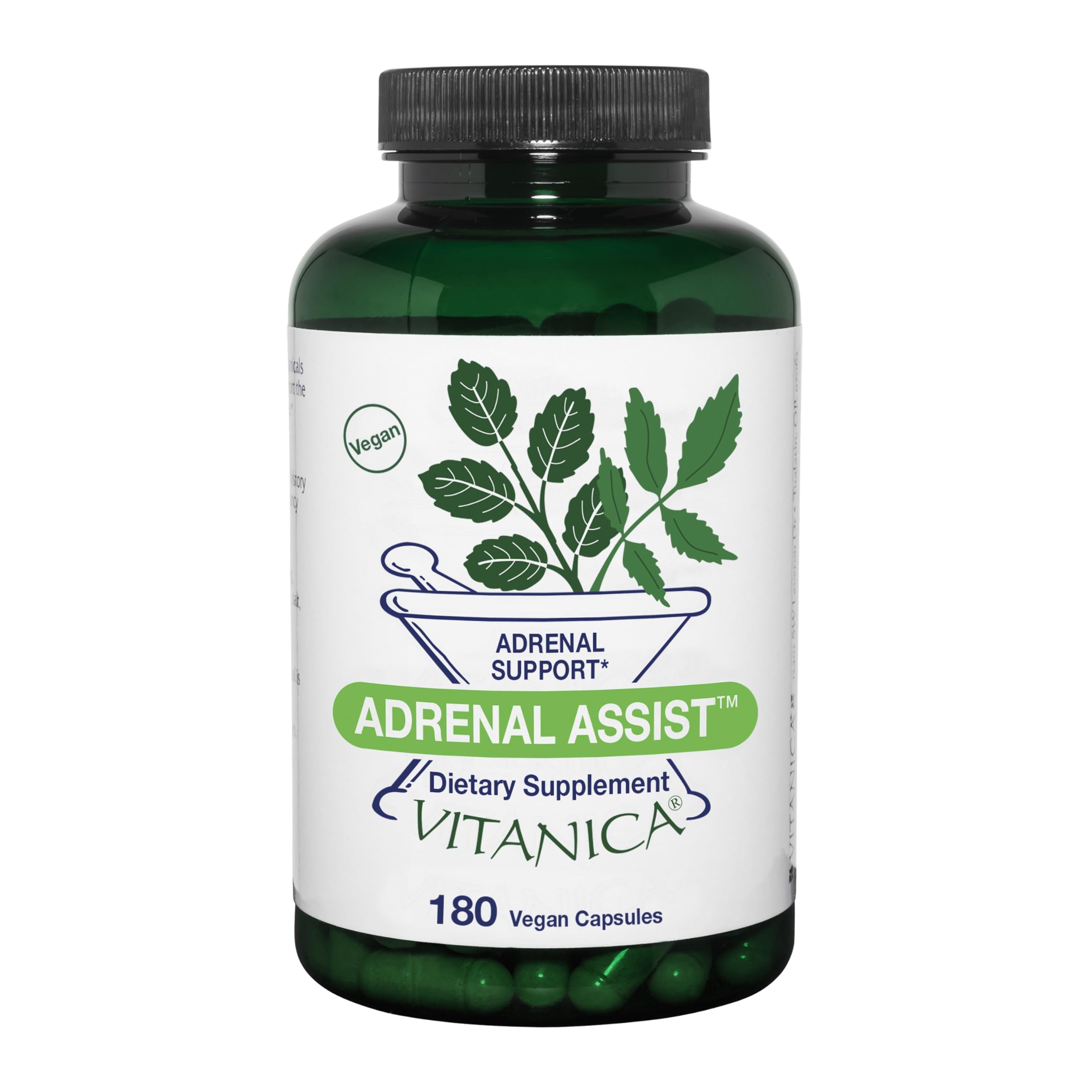 Vitanica Adrenal Assist bottle label – 180 count