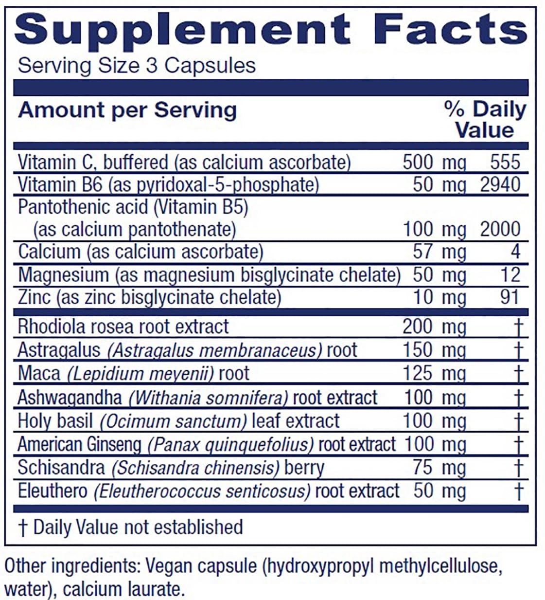 Adaptogenic herbs for stress support: Eleutherococcus, American ginseng, Rhodiola, Ashwagandha