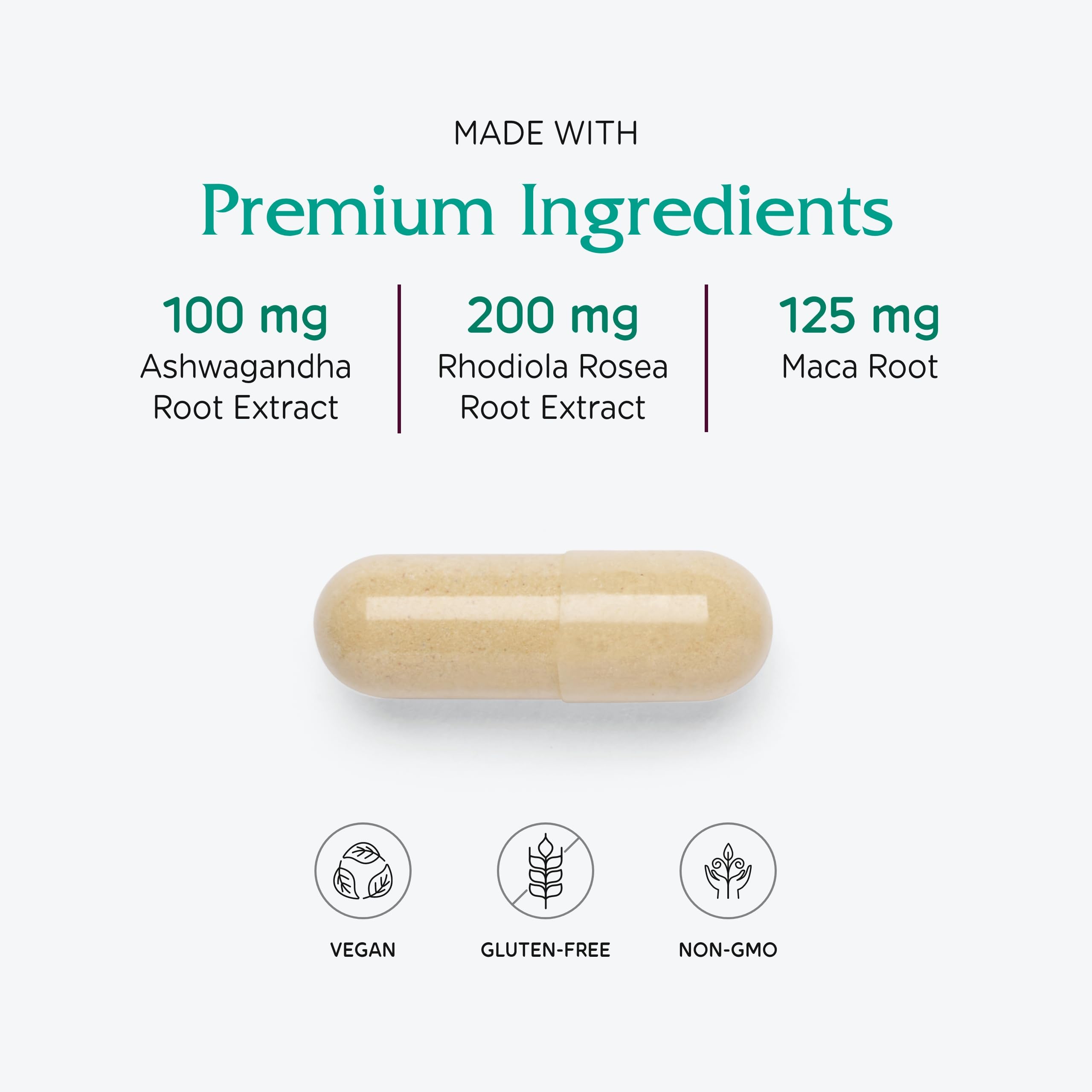 Immune support ingredients in Adrenal Assist: Astragalus, Holy basil, Schizandra, Maca
