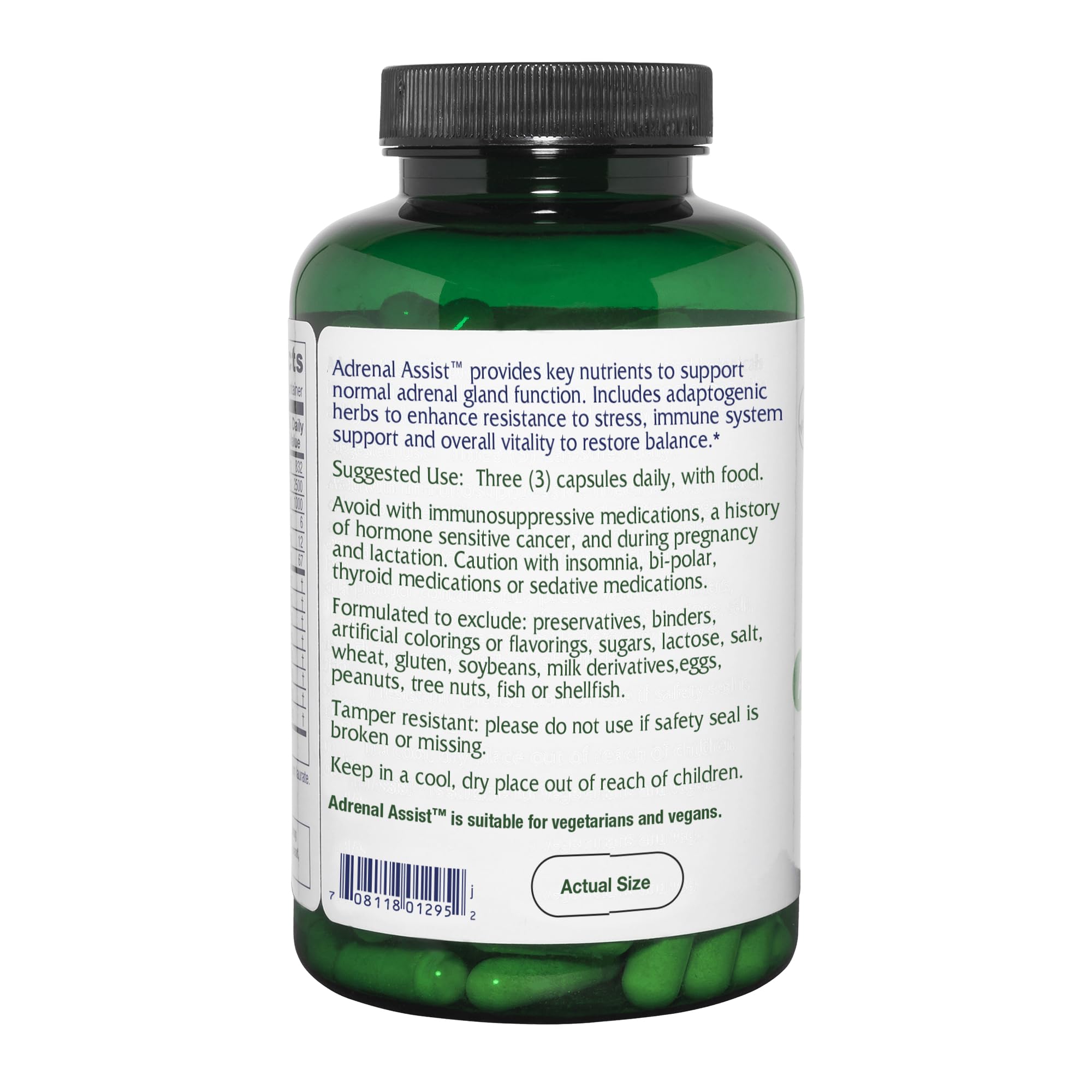 Herbal blend including Eleutherococcus and Rhodiola for stress adaptation.