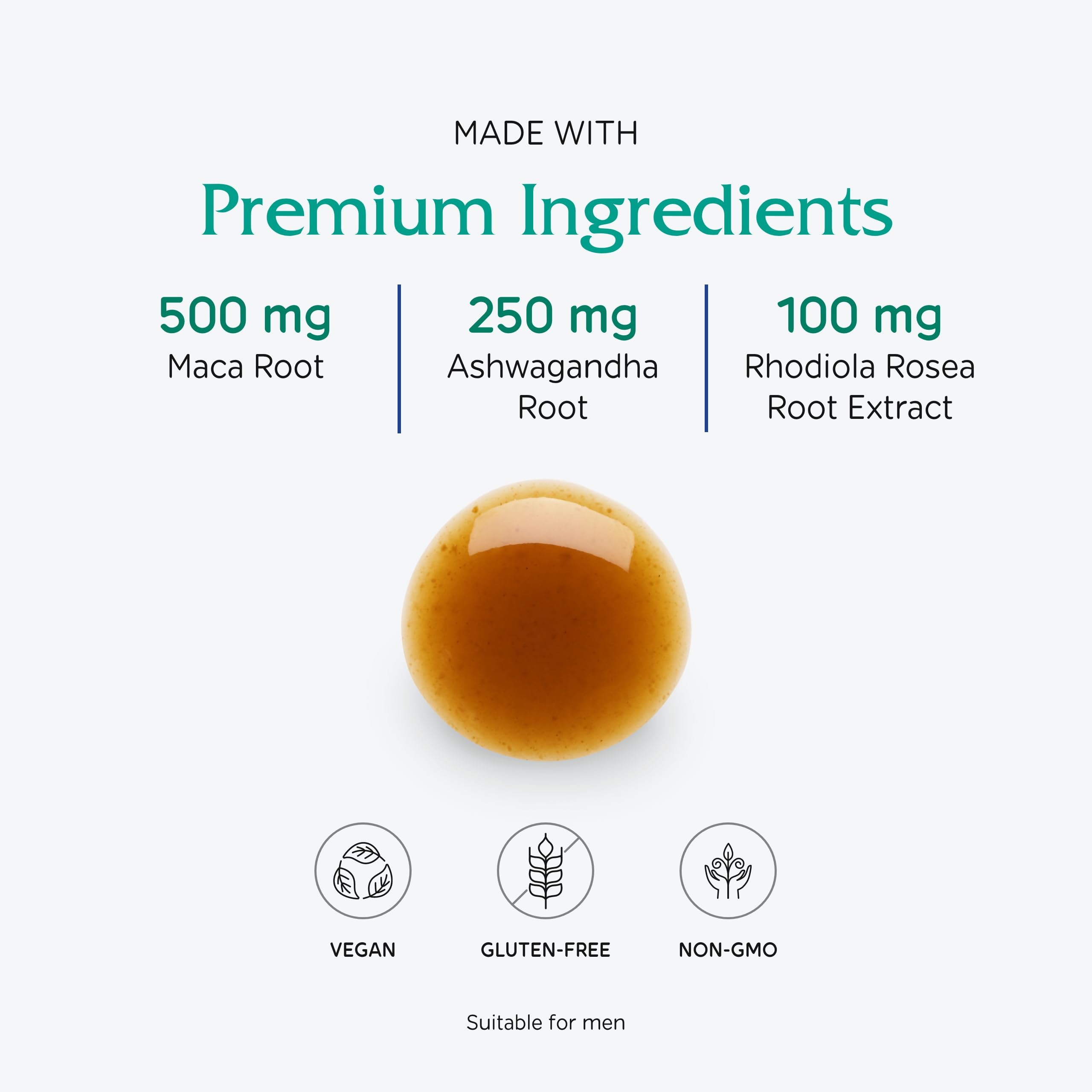 Back label of Adrenal Tonic with usage information