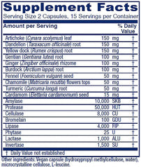 Close-up of ingredients on Bitters Extra label