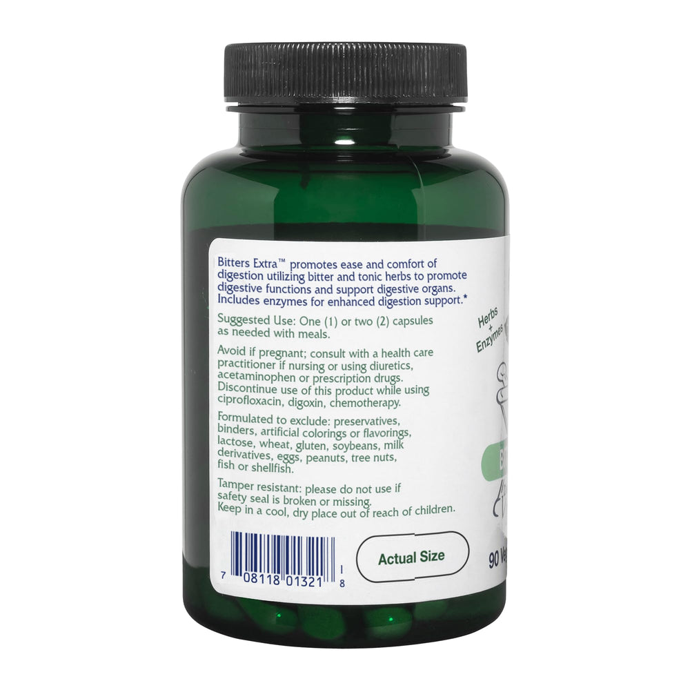 Label close-up of Vitanica Bitters Extra