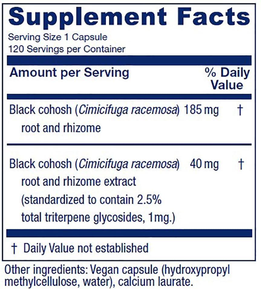 Close-up of Black cohosh root and Cimicifuga extract