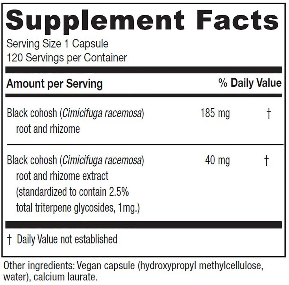 Capsules showing Black Cohosh extract