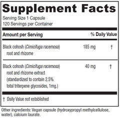 Capsules showing Black Cohosh extract