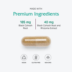 Supplement facts panel for Vitanica Black Cohosh