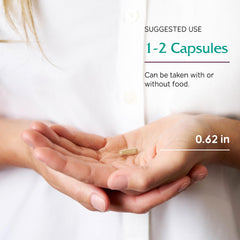 Vegan capsule bottle with Vitanica branding